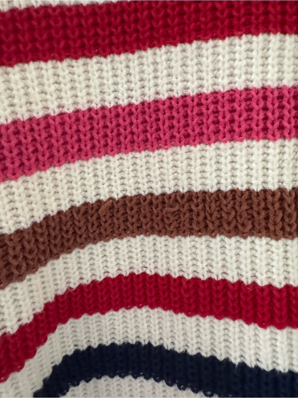 Striped Cream Knit Sweater - Multicolor Stripe - Picture 4 of 4